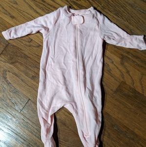 OLD NAVY Baby light pink sleeper footies